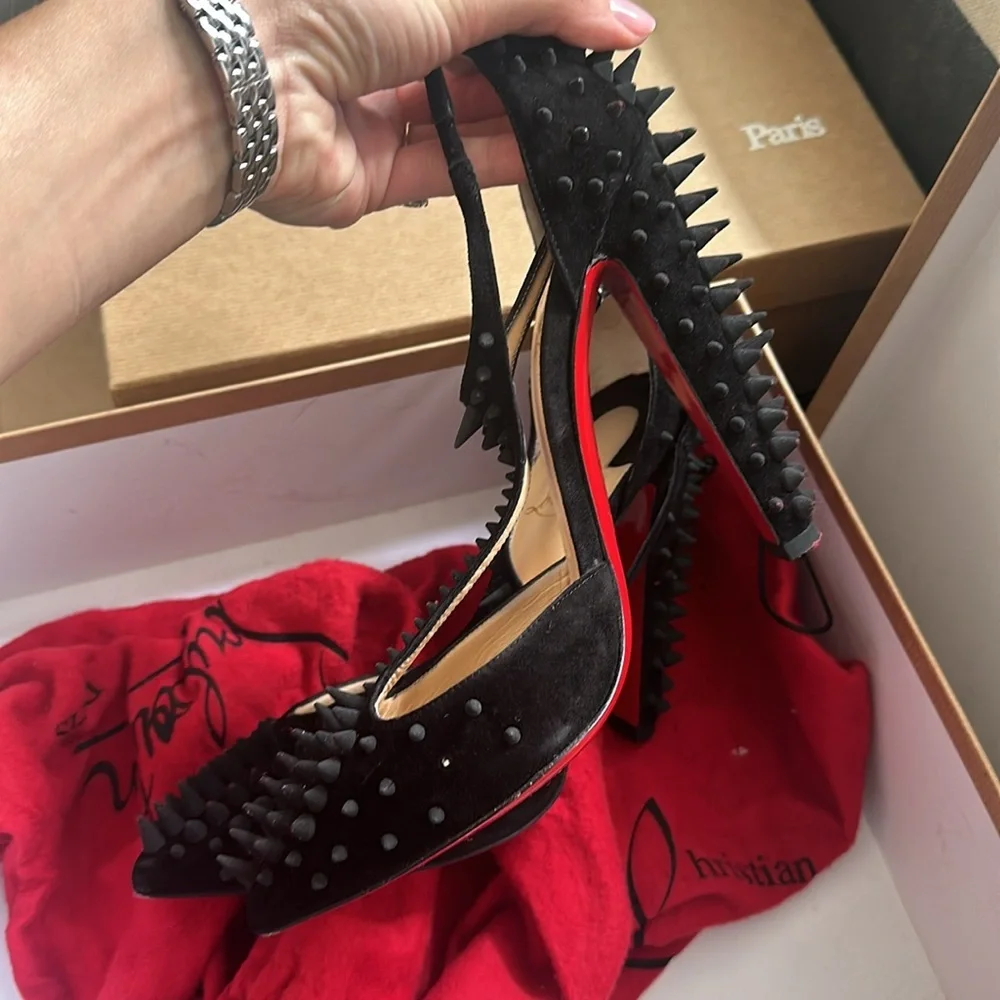 Spiked Louboutin heels sz 38 - Picture 10 of 14